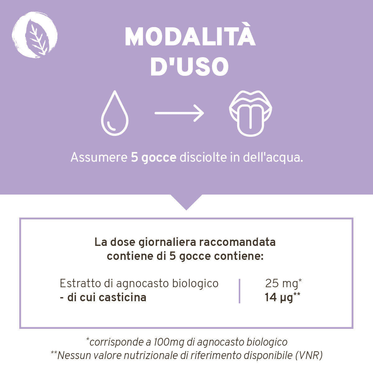 Agnocasto: Estratto biologico, in gocce