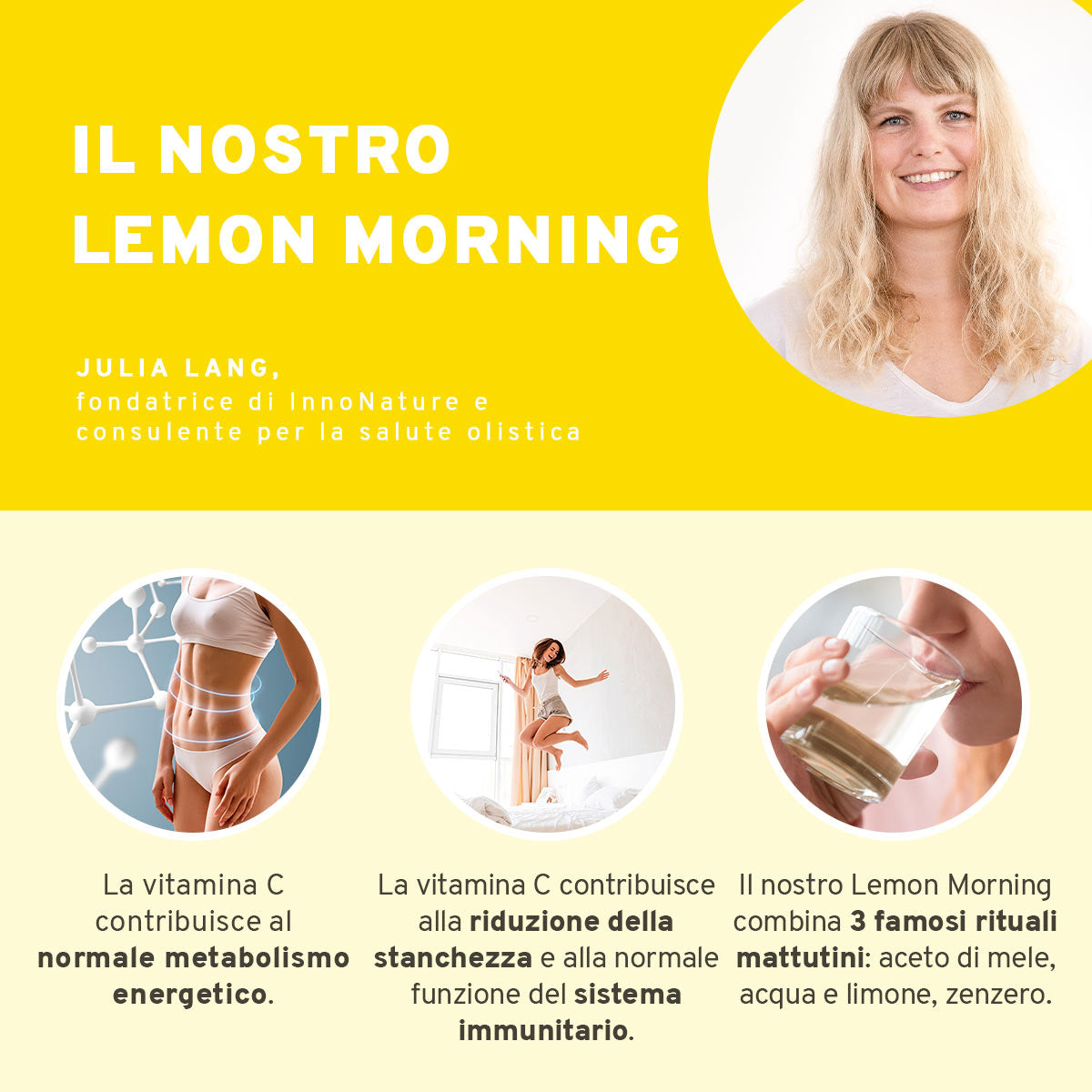 Lemon Morning biologico: bevanda al sostegno del metabolismo con vitamina C