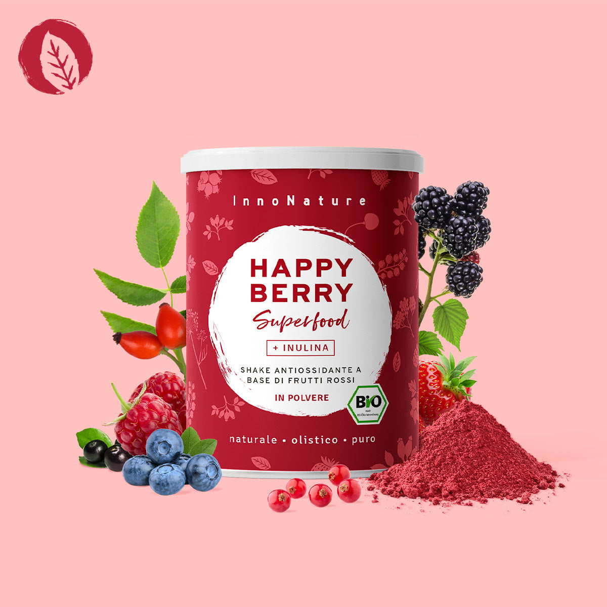 Happy Berry superfood bio: shake antiossidante a base di frutti rossi